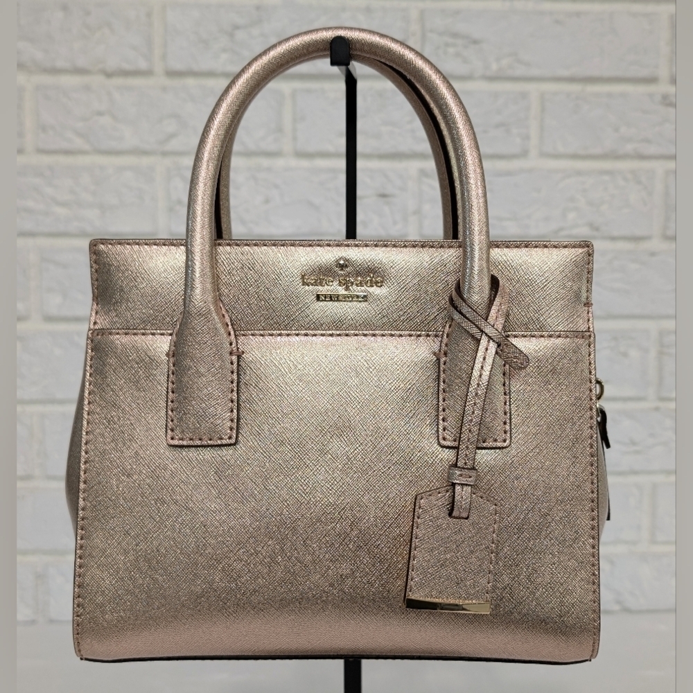 NWT Set Kate Spade Cameron Street Mini Candace Bag & Stacy Wallet Rose Gold NEW - Picture 3 of 16